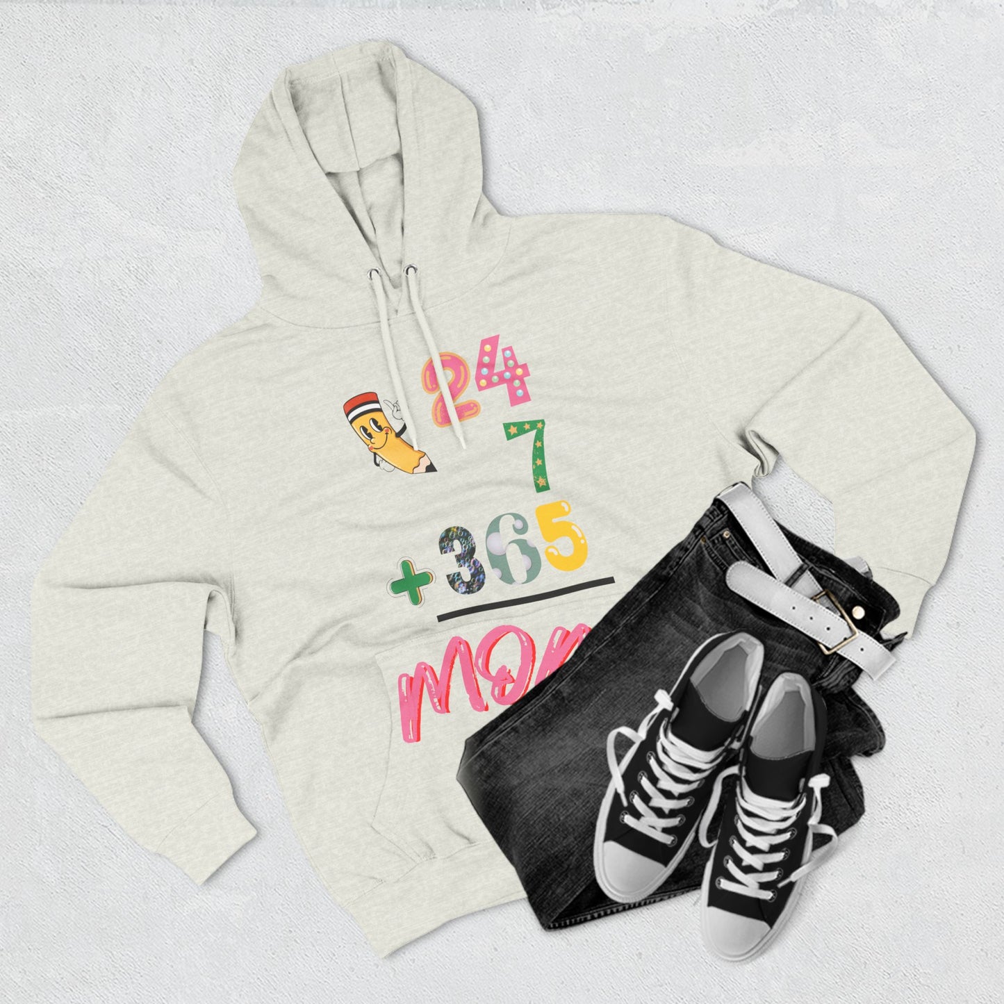 Three-Panel Fleece Hoodie